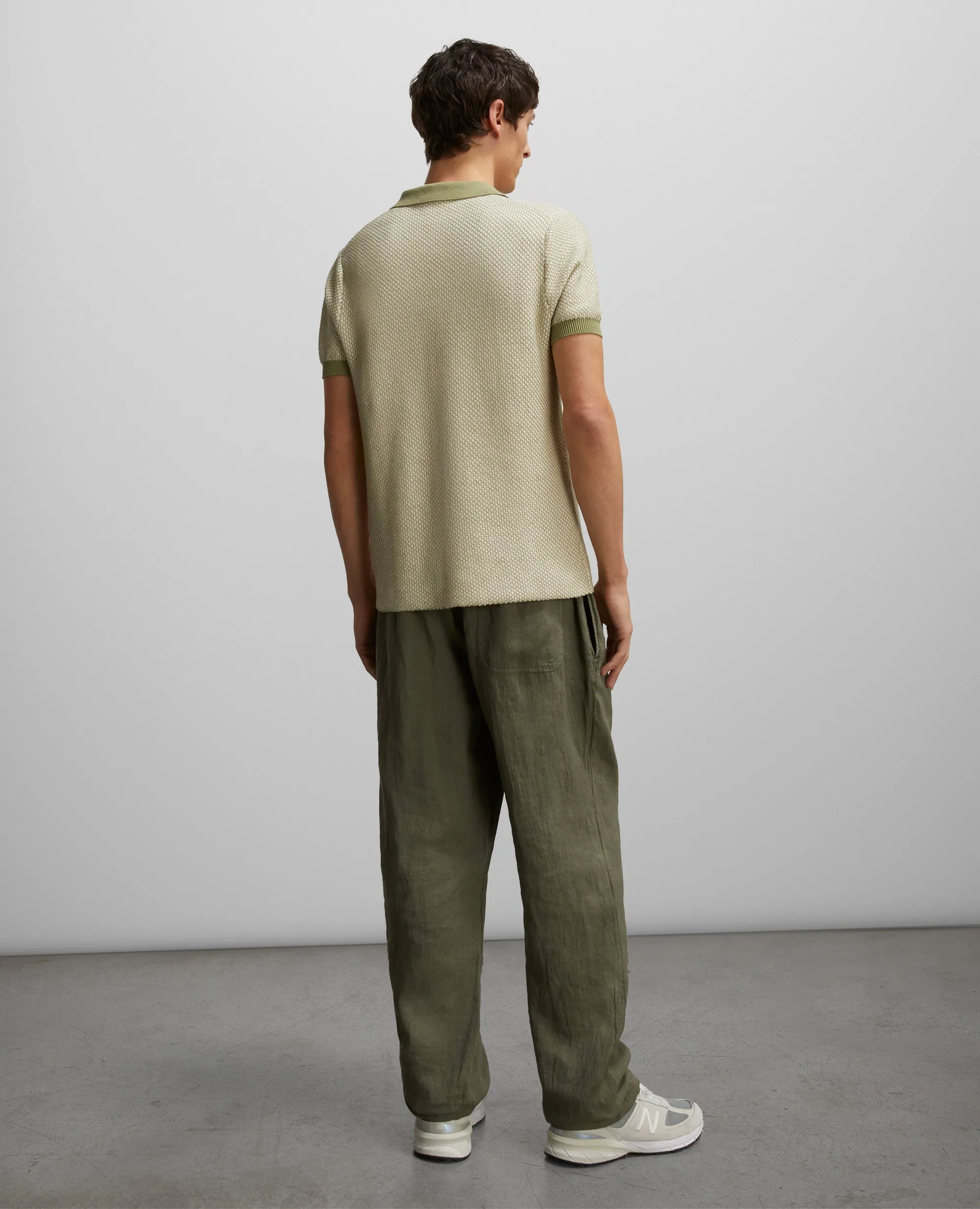 cotton polo - sage green