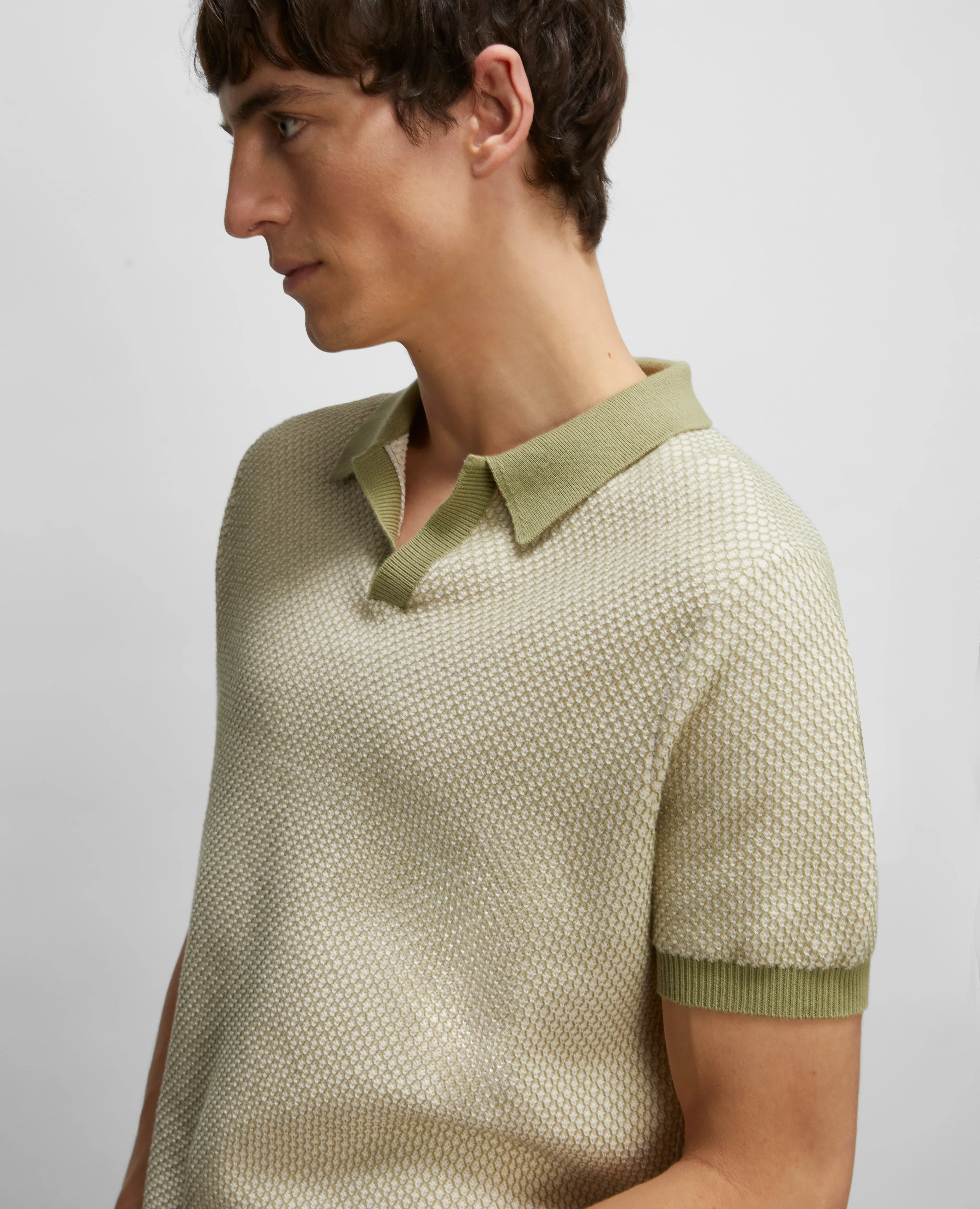 cotton polo - sage green