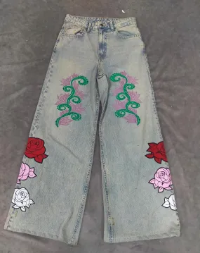 CR2492 Rework Embroidery Jeans - 10 Pcs