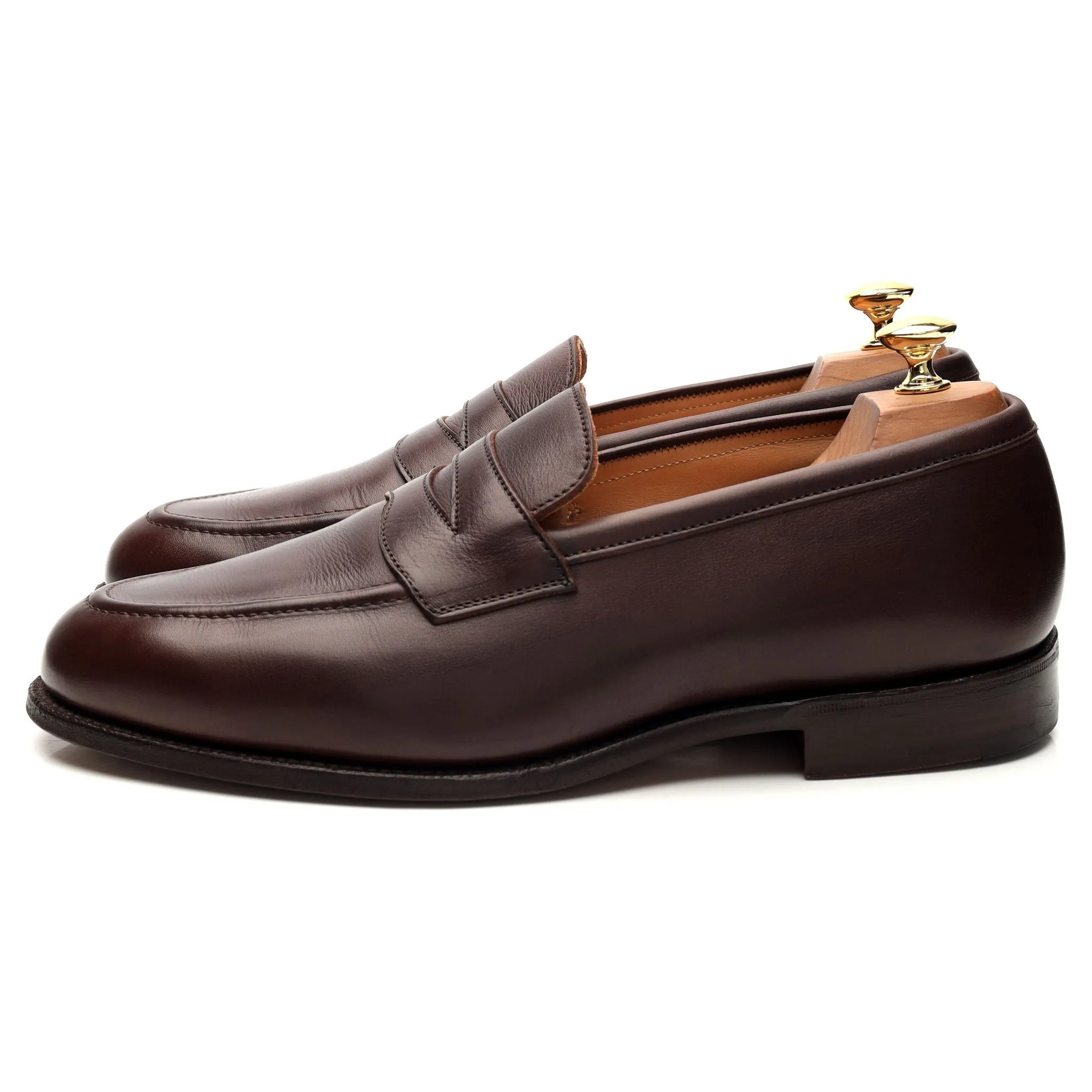 Dark Brown Leather Loafers UK 9.5