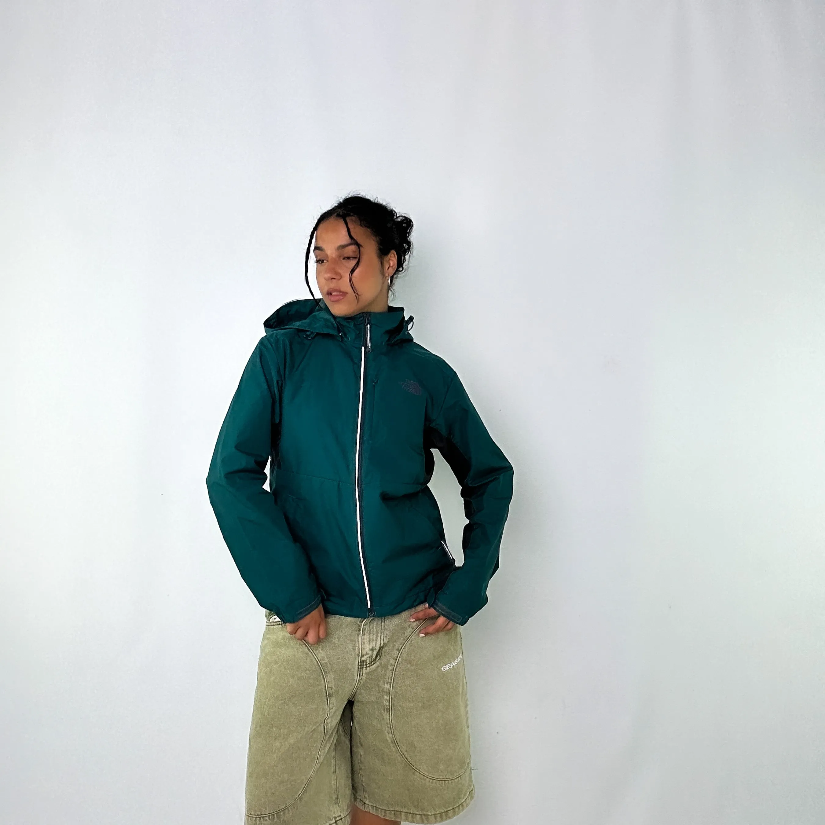 Dark Green 90s The North Face Light Rain Jacket (L)