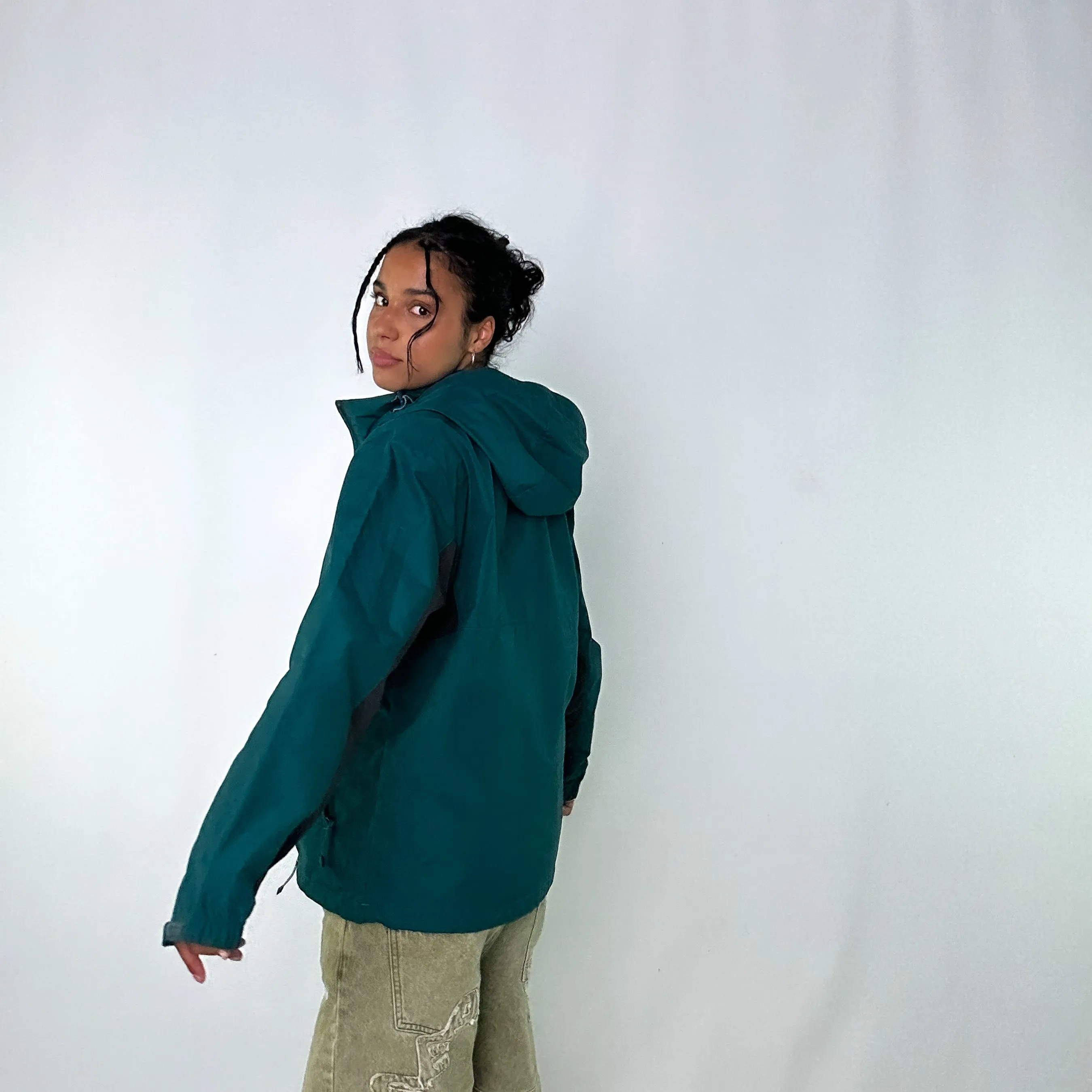 Dark Green 90s The North Face Light Rain Jacket (L)