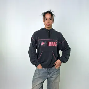 Dark Grey 90s NIKE Spellout Cross-training Hoodie Sweatshirt (L)