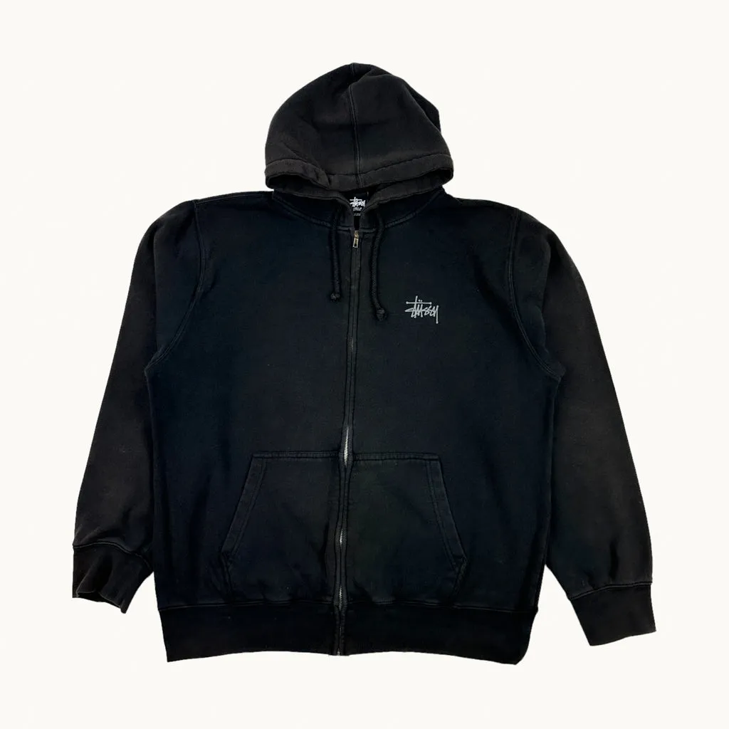 Dark Grey y2ks Stüssy Hoodie Sweatshirt (L)