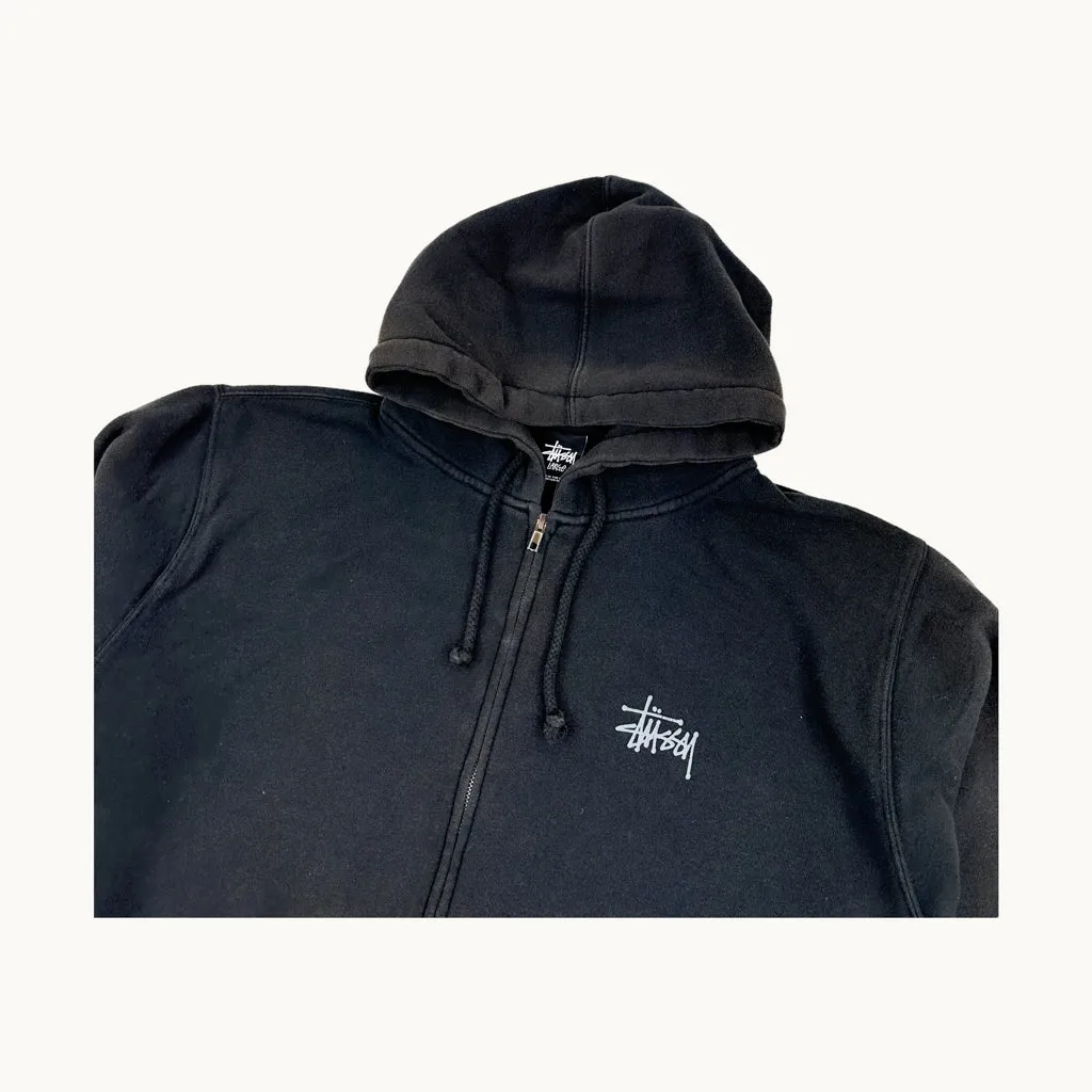 Dark Grey y2ks Stüssy Hoodie Sweatshirt (L)