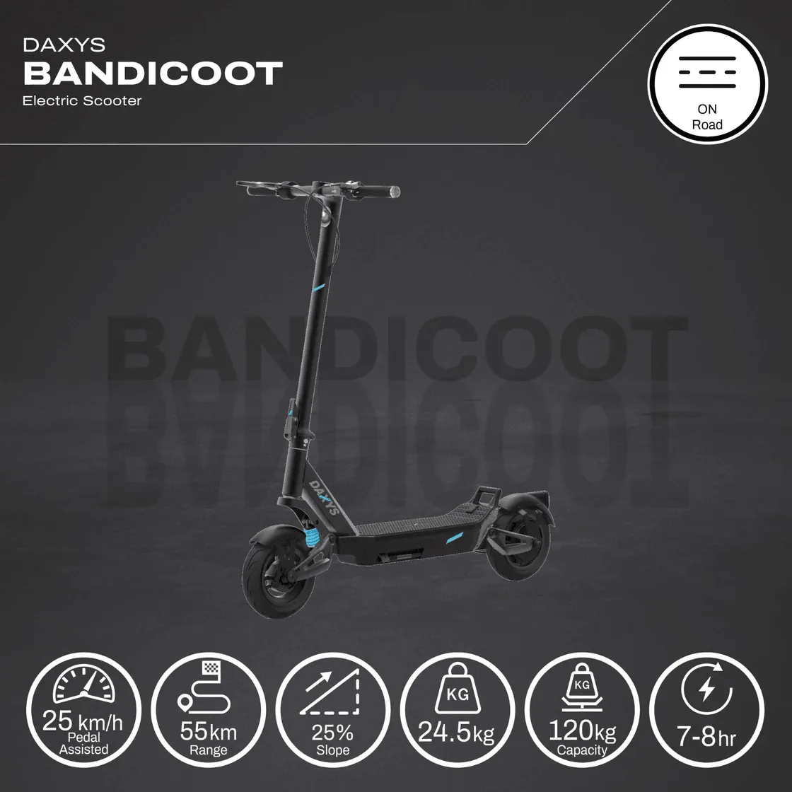 Daxys Electric Scooter Bandicoot eScooter Black