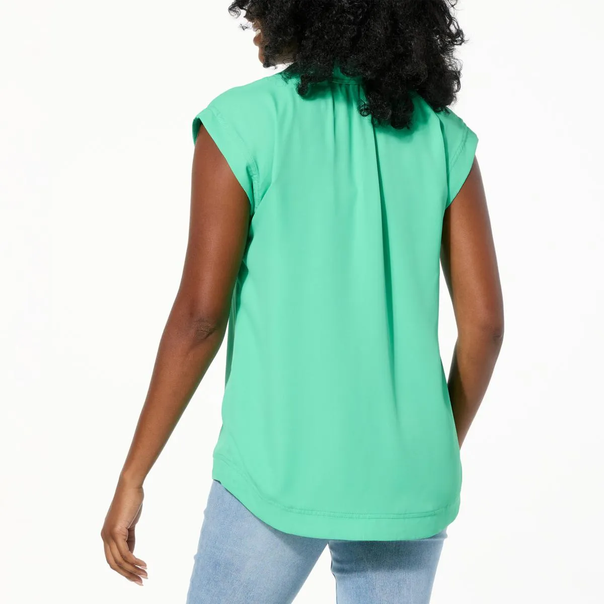      DG2 by Diane Gilman CDC Sleeveless Button Down Top     