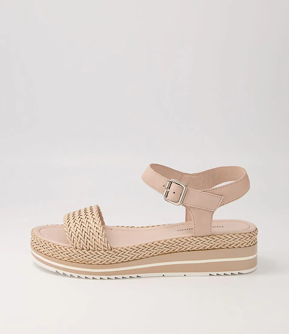 DJANGO & JULIETTE Adrienn Nude Weave Leather Sandals