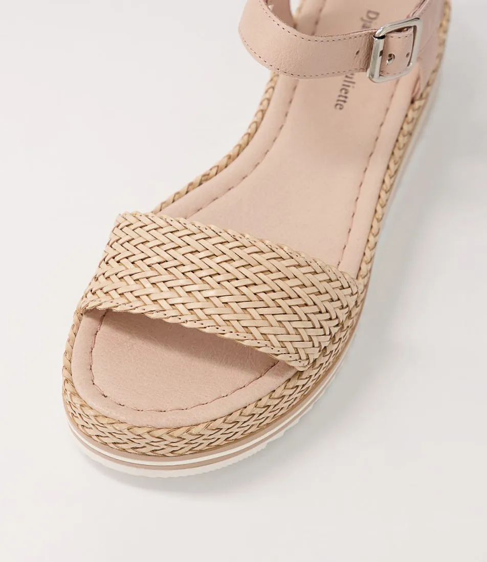 DJANGO & JULIETTE Adrienn Nude Weave Leather Sandals