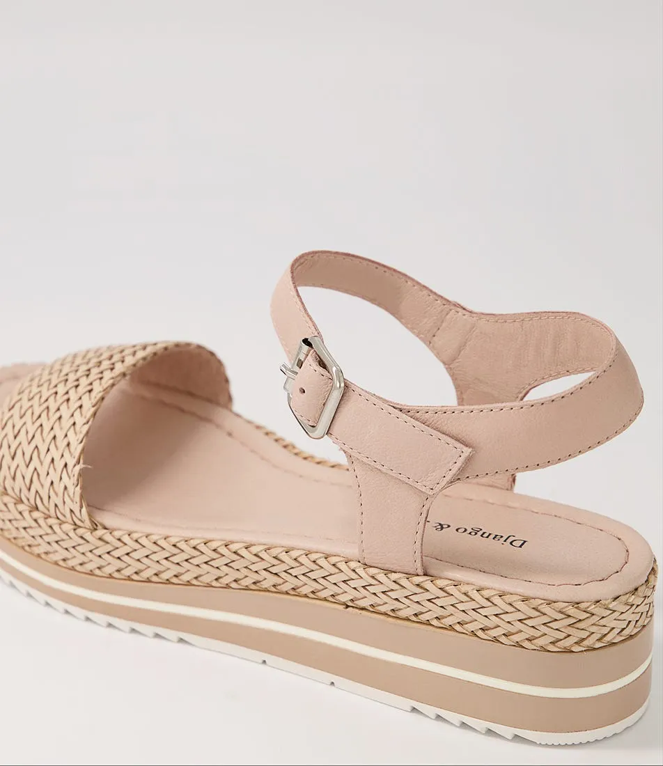 DJANGO & JULIETTE Adrienn Nude Weave Leather Sandals