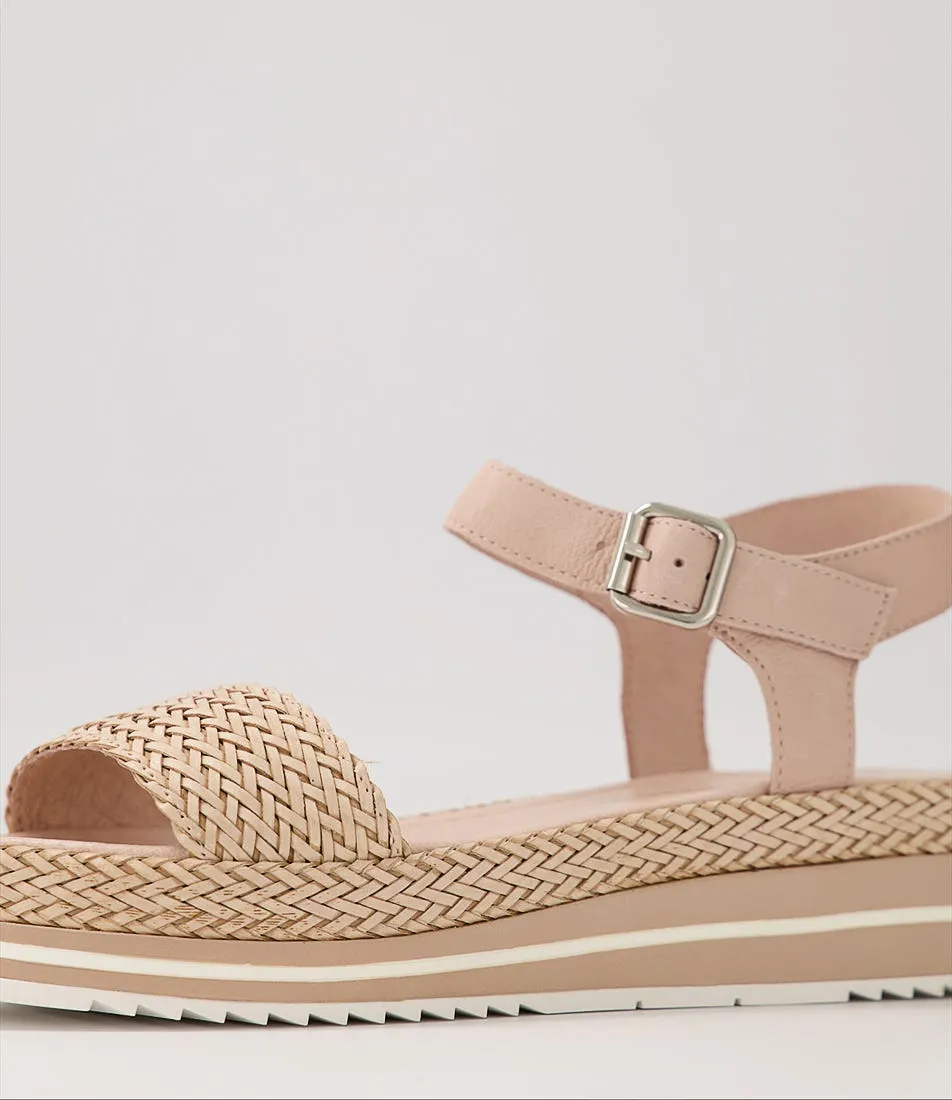 DJANGO & JULIETTE Adrienn Nude Weave Leather Sandals