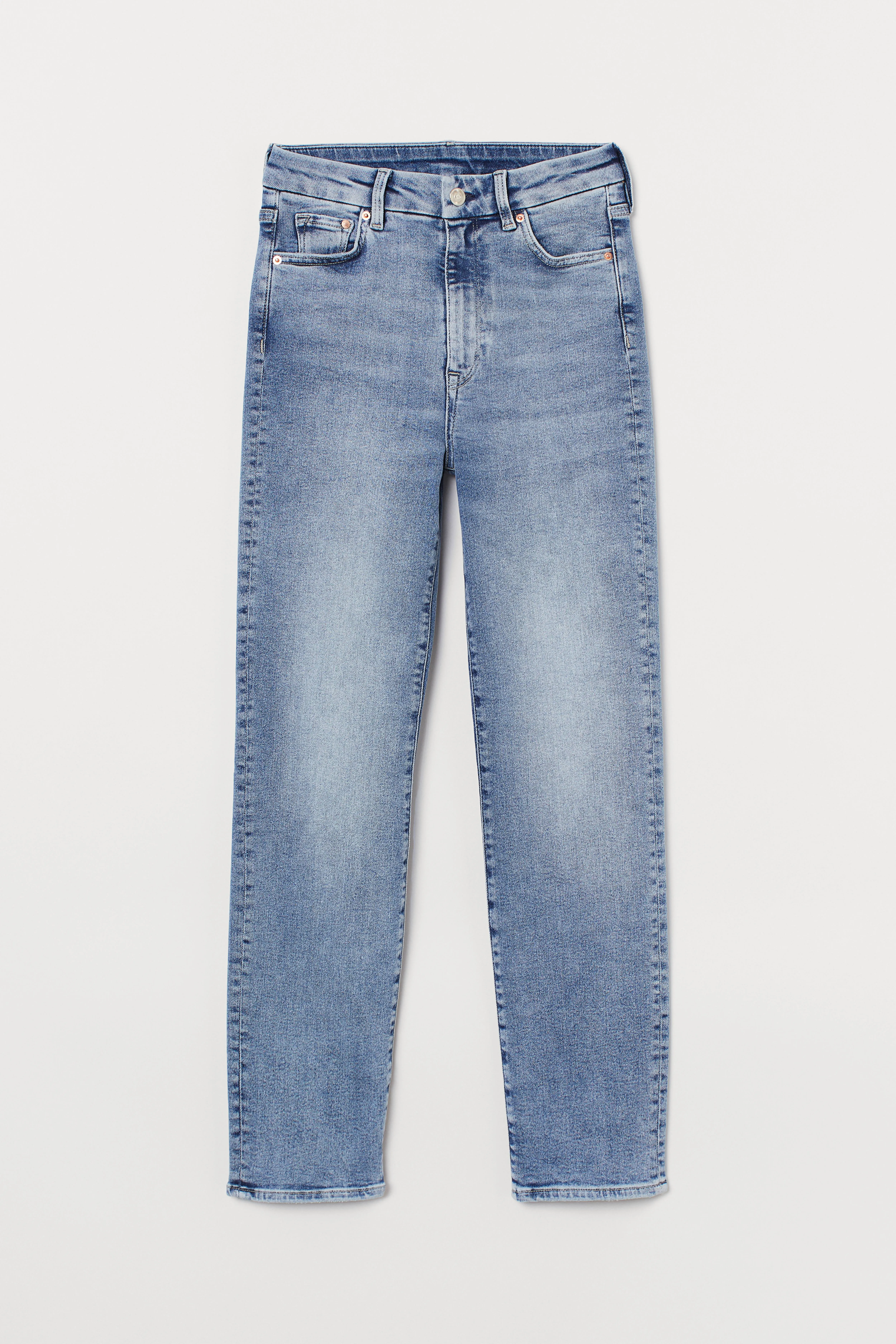 Embrace Slim High Ankle Jeans - High waist - Ankle length - Light denim blue - Ladies | H&M GB