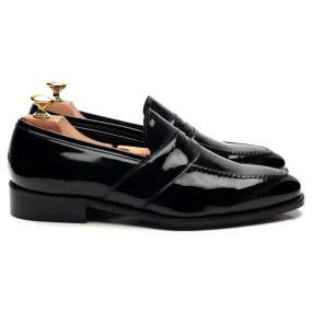 'Ettrick' Black Patent Leather Loafers UK 6.5