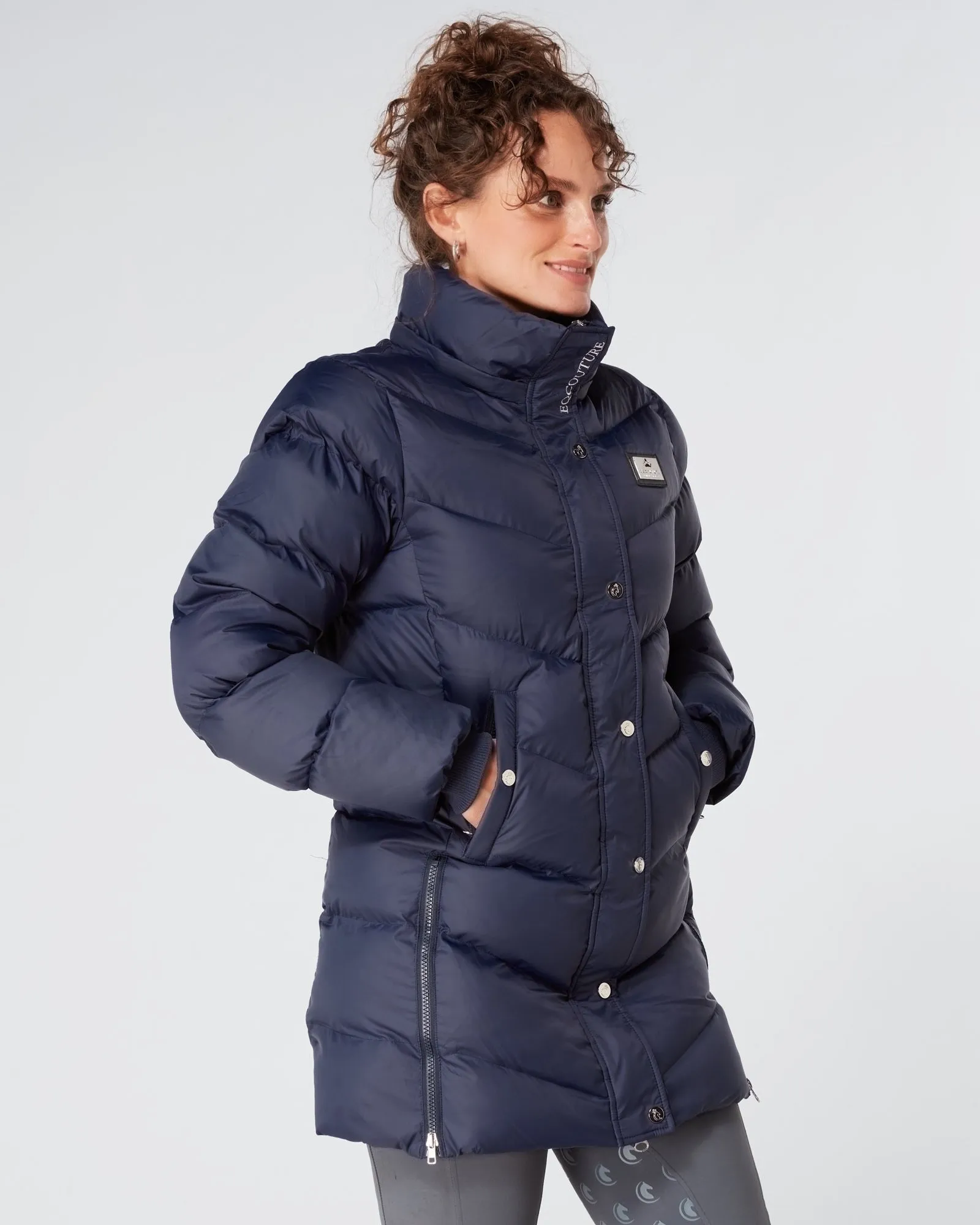 Exclusive Long Navy Puffer Coat / Jacket 3.0 - Detachable Fur & Hood