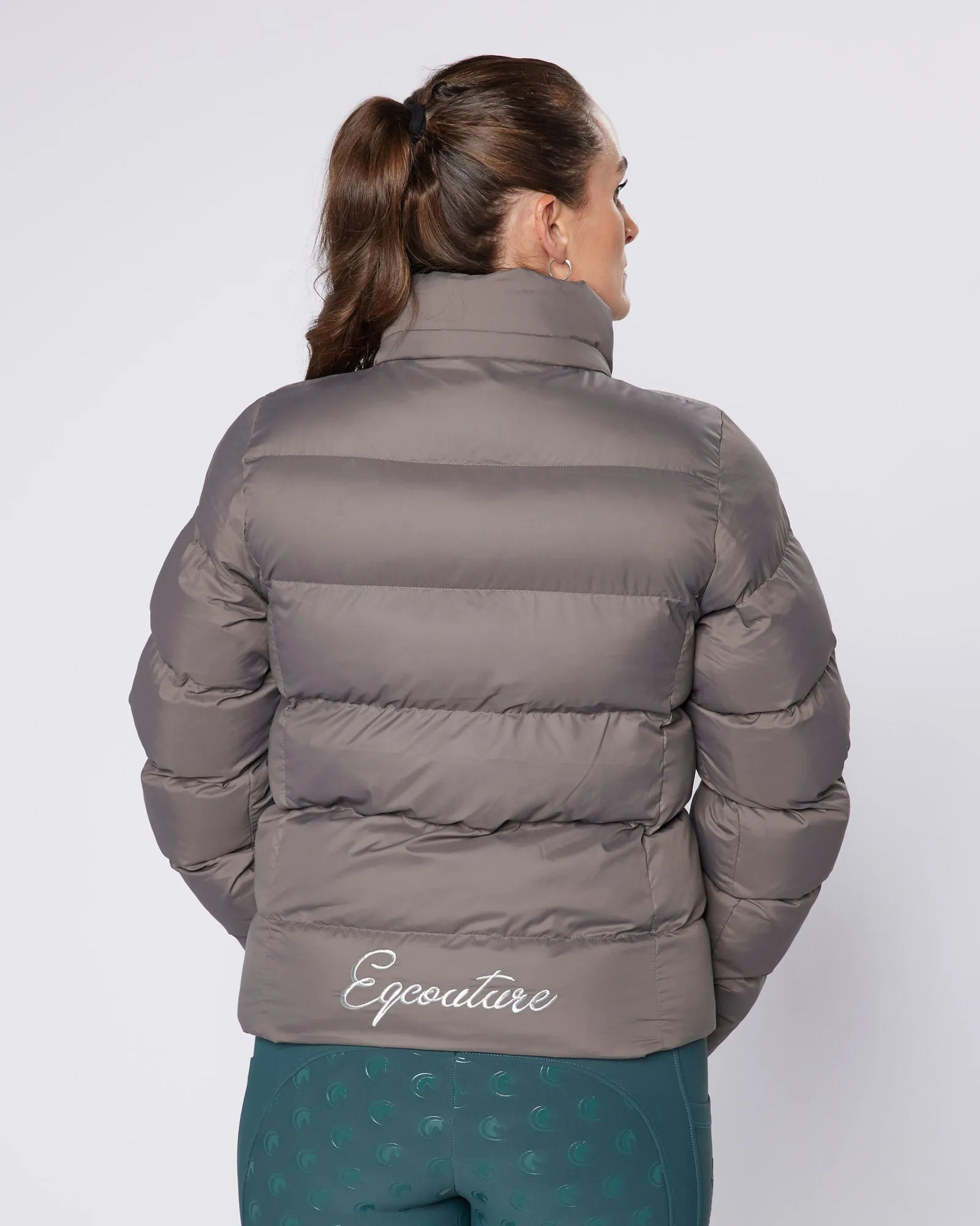 Exclusive Short Grey Puffer Coat  / Jacket - Detachable Hood