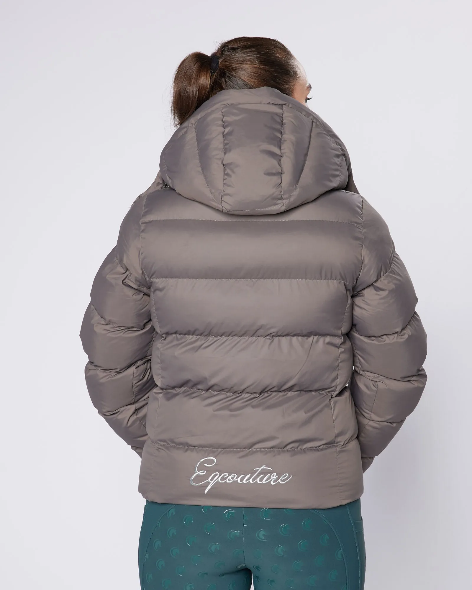 Exclusive Short Grey Puffer Coat  / Jacket - Detachable Hood