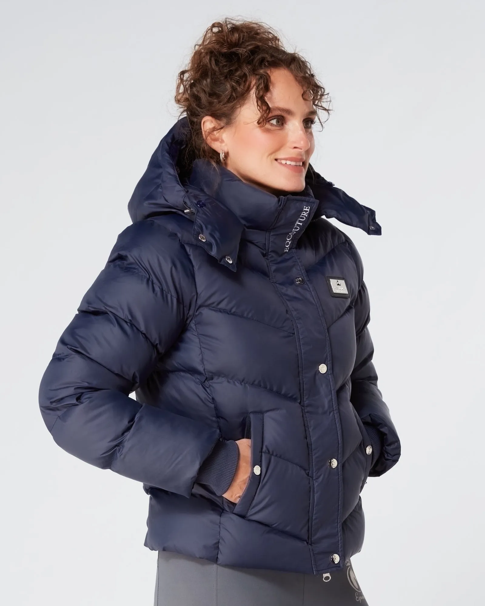 Exclusive Short Navy Puffer Coat 3.0 / Jacket - Detachable Hood & Faux Fur