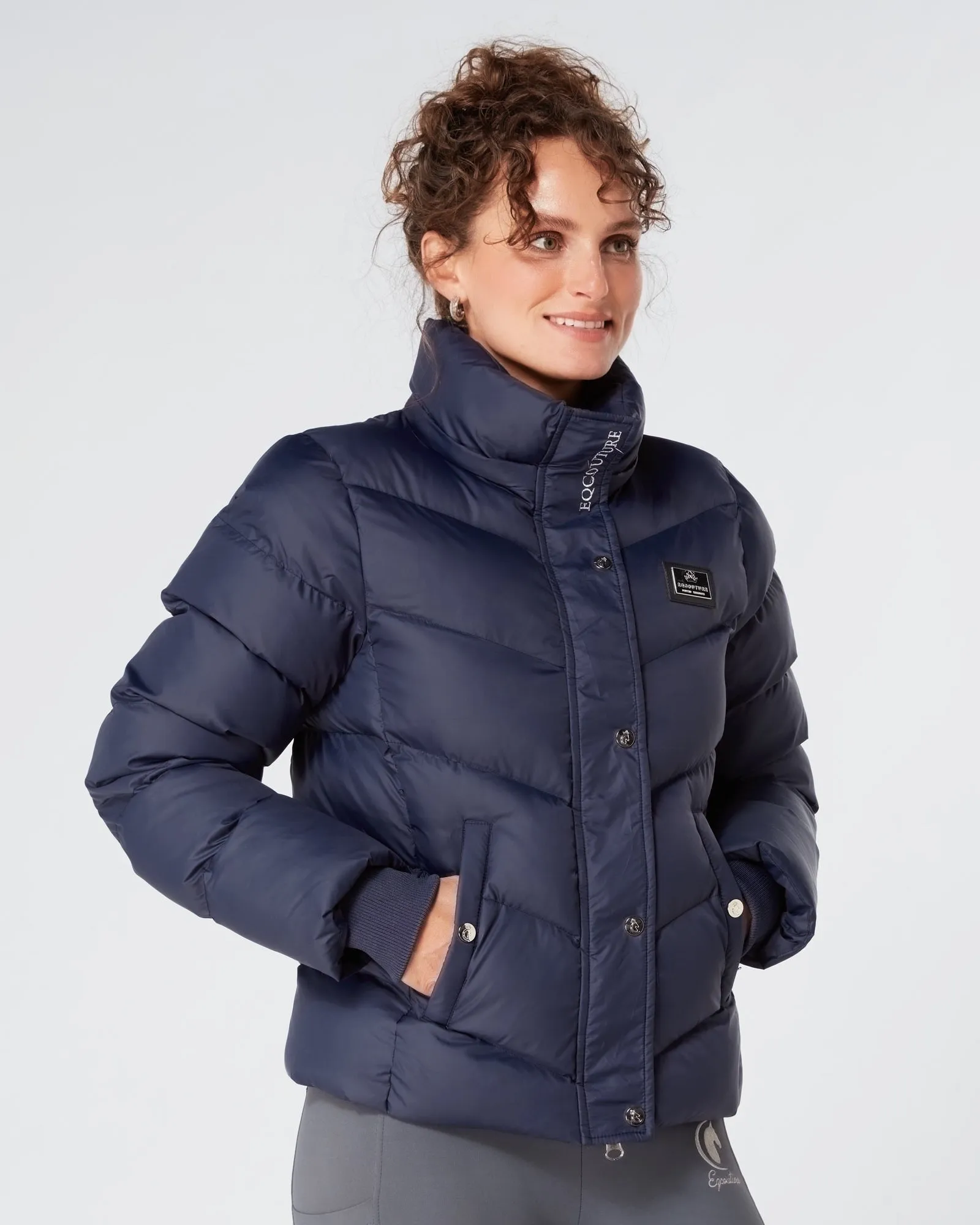 Exclusive Short Navy Puffer Coat 3.0 / Jacket - Detachable Hood & Faux Fur