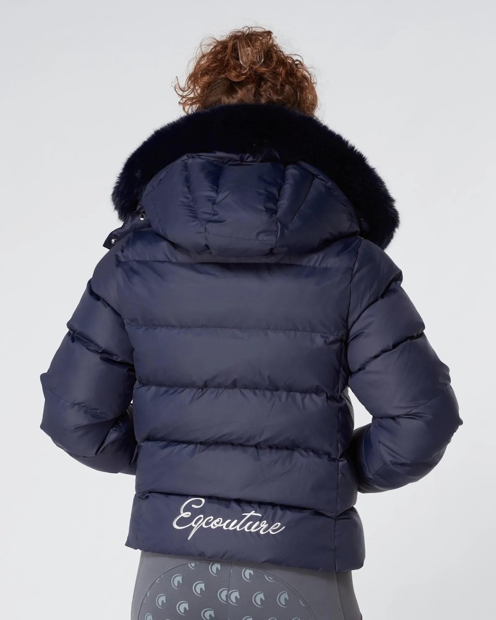 Exclusive Short Navy Puffer Coat 3.0 / Jacket - Detachable Hood & Faux Fur