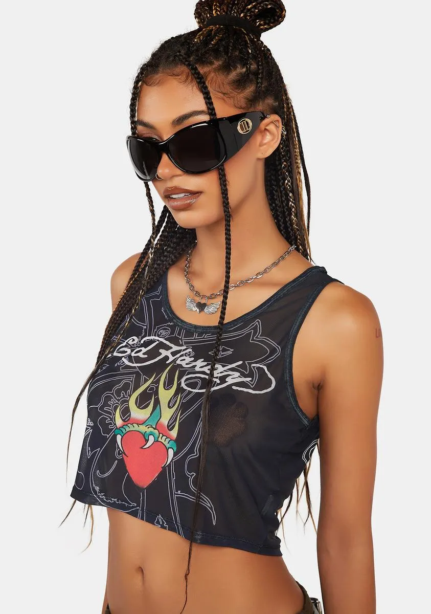 Fire Heart Crop Tank-