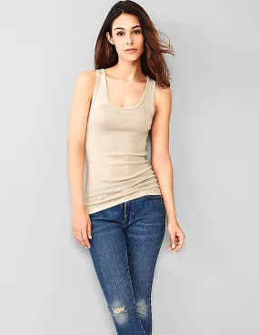 GAP Women Beige Modern Tank