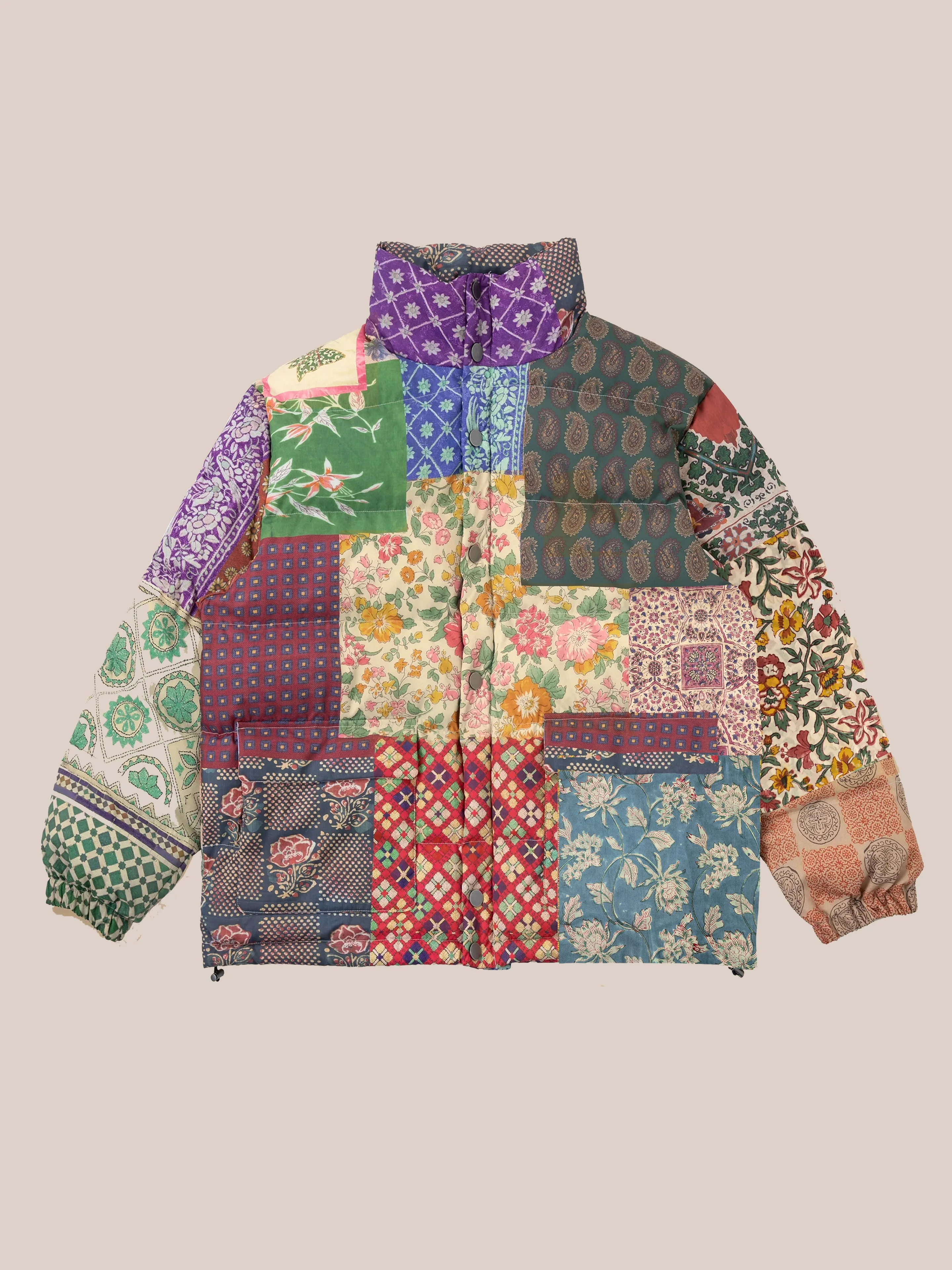 Gardenia Tapestry Puffer Jacket