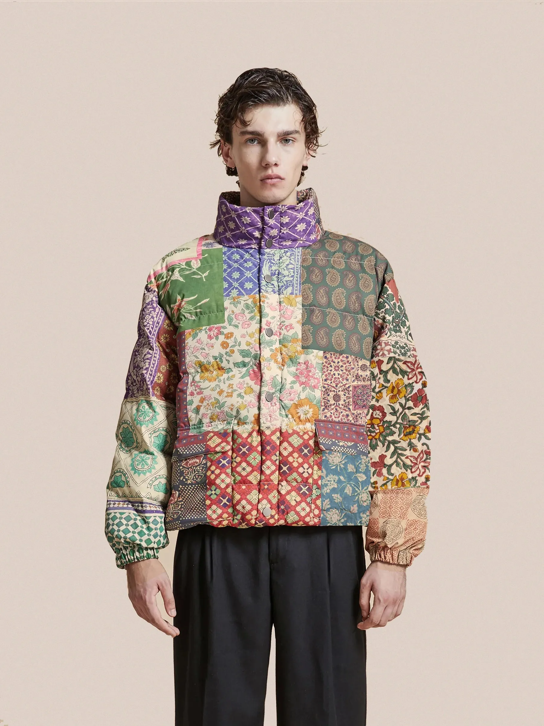 Gardenia Tapestry Puffer Jacket