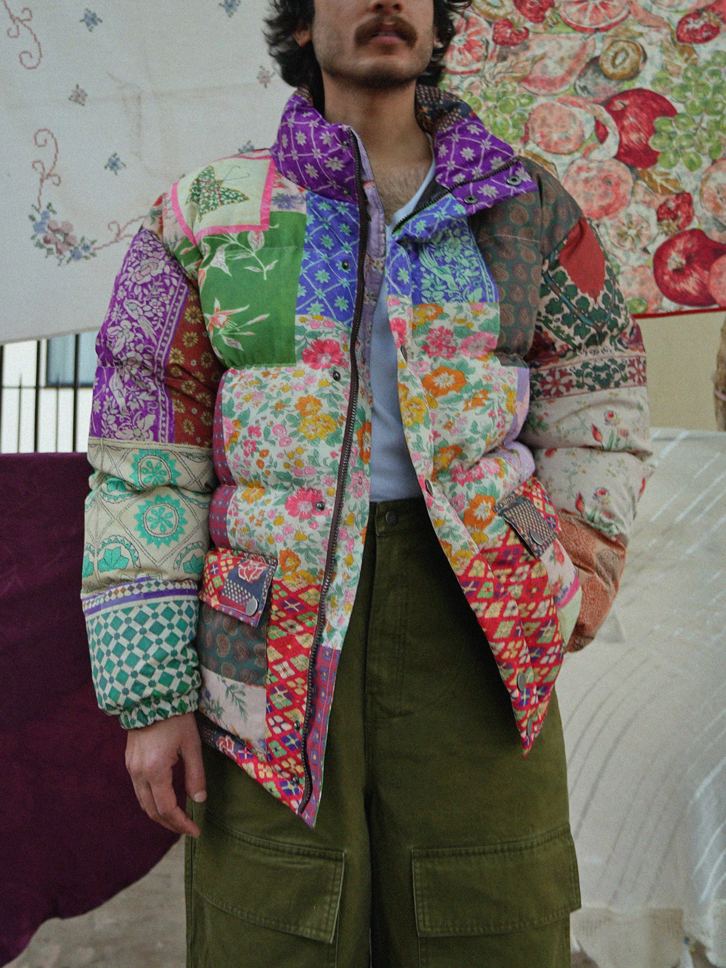 Gardenia Tapestry Puffer Jacket