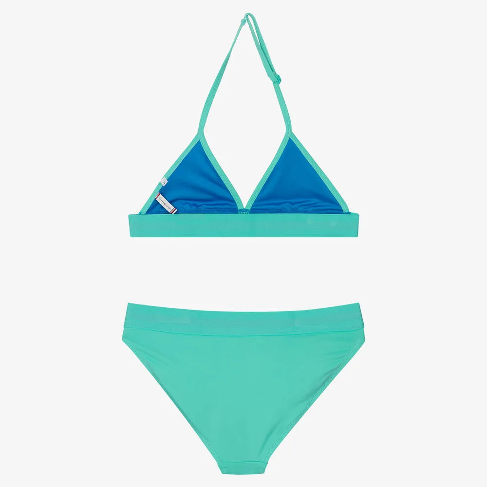 Girls Green Flag Logo Bikini