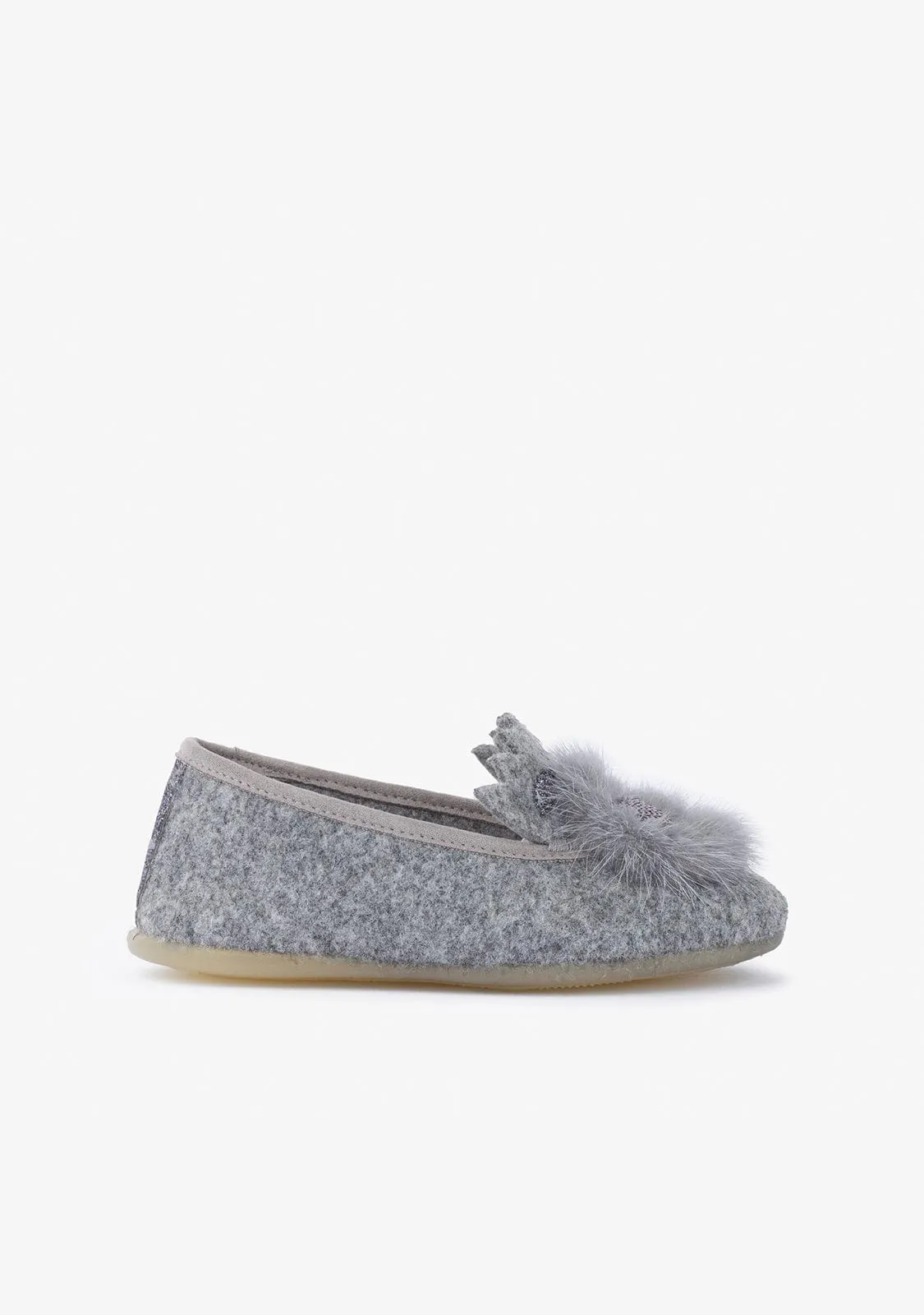 Girl's Grey Glows in the Dark Home Slippers