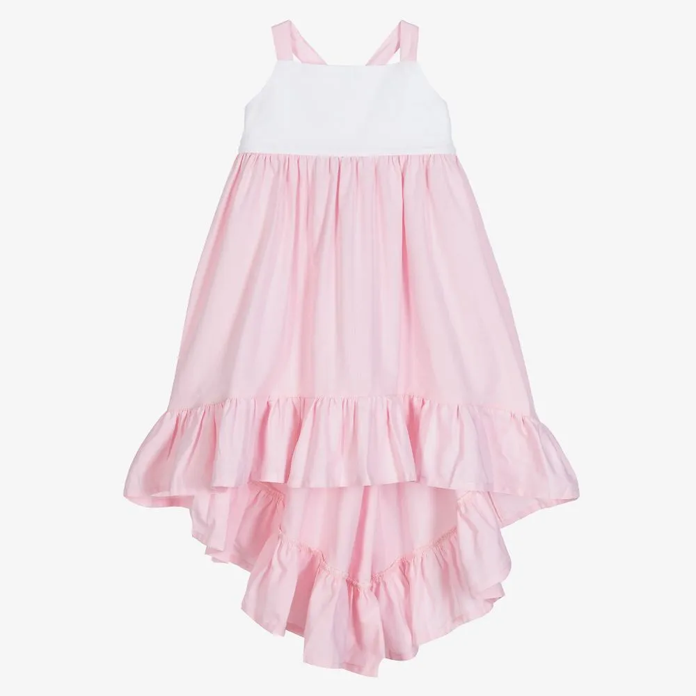 Girls Pink Cotton Dress 