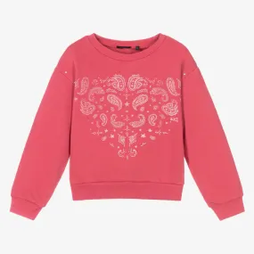 Girls Pink Paisley Sweatshirt