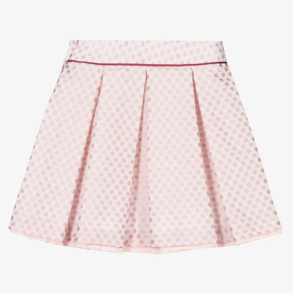 Girls Pink Pleated Skirt