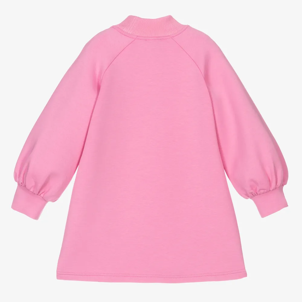 Girls Pink Sweatshirt Dress