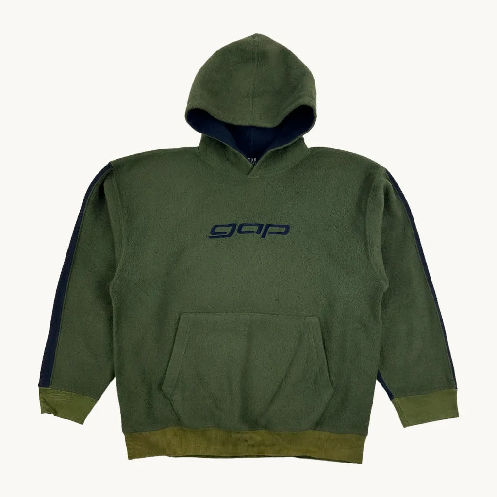 Green 90s GAP Spellout Hoodie Sweatshirt (S)