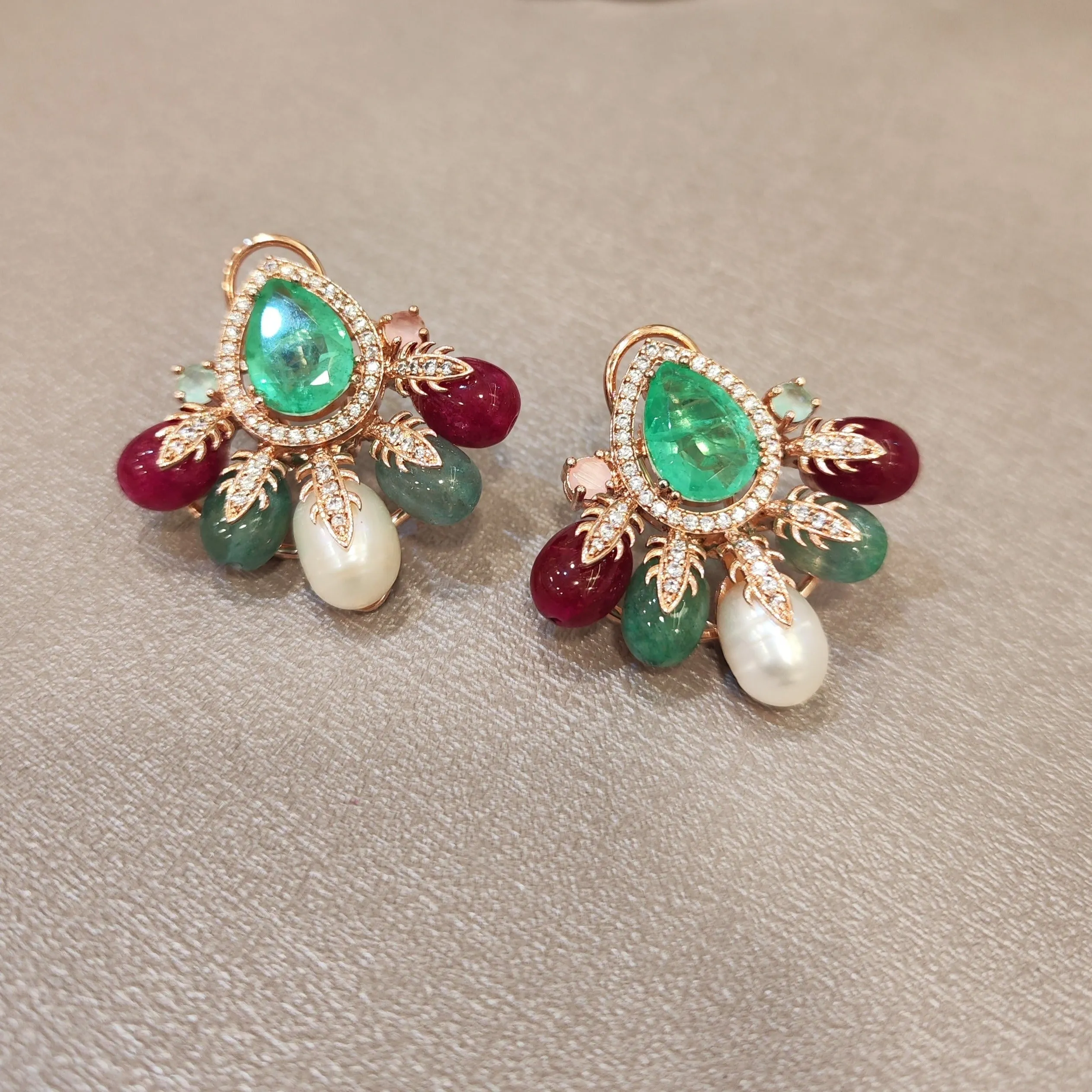 Green Fancy Earrings