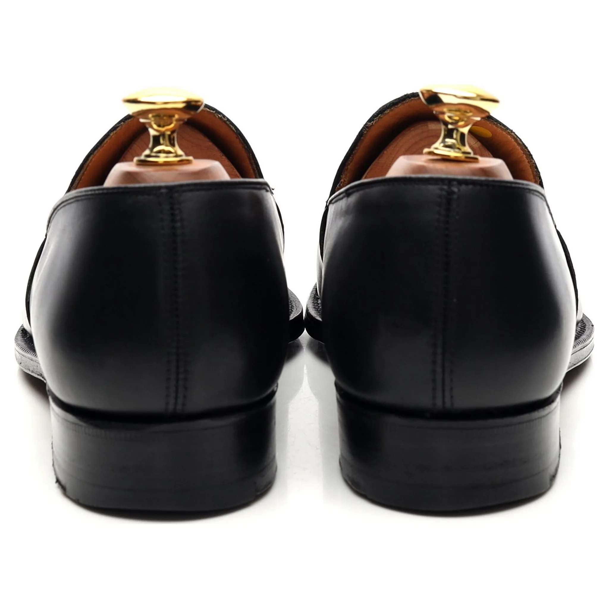 'Harrold' Black Leather Tassel Loafers UK 6 F