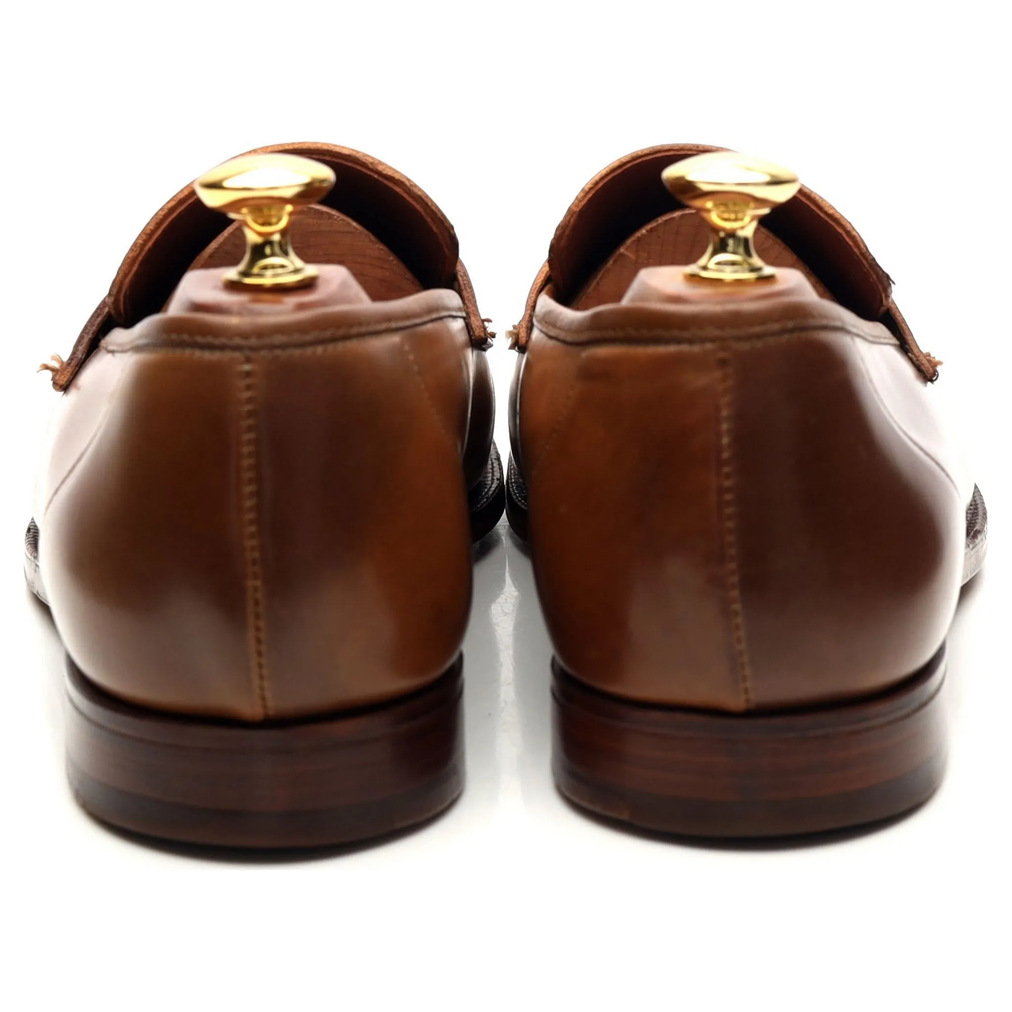 'Harvard 2' Brown Whiskey Cordovan Leather Loafers UK 9 E