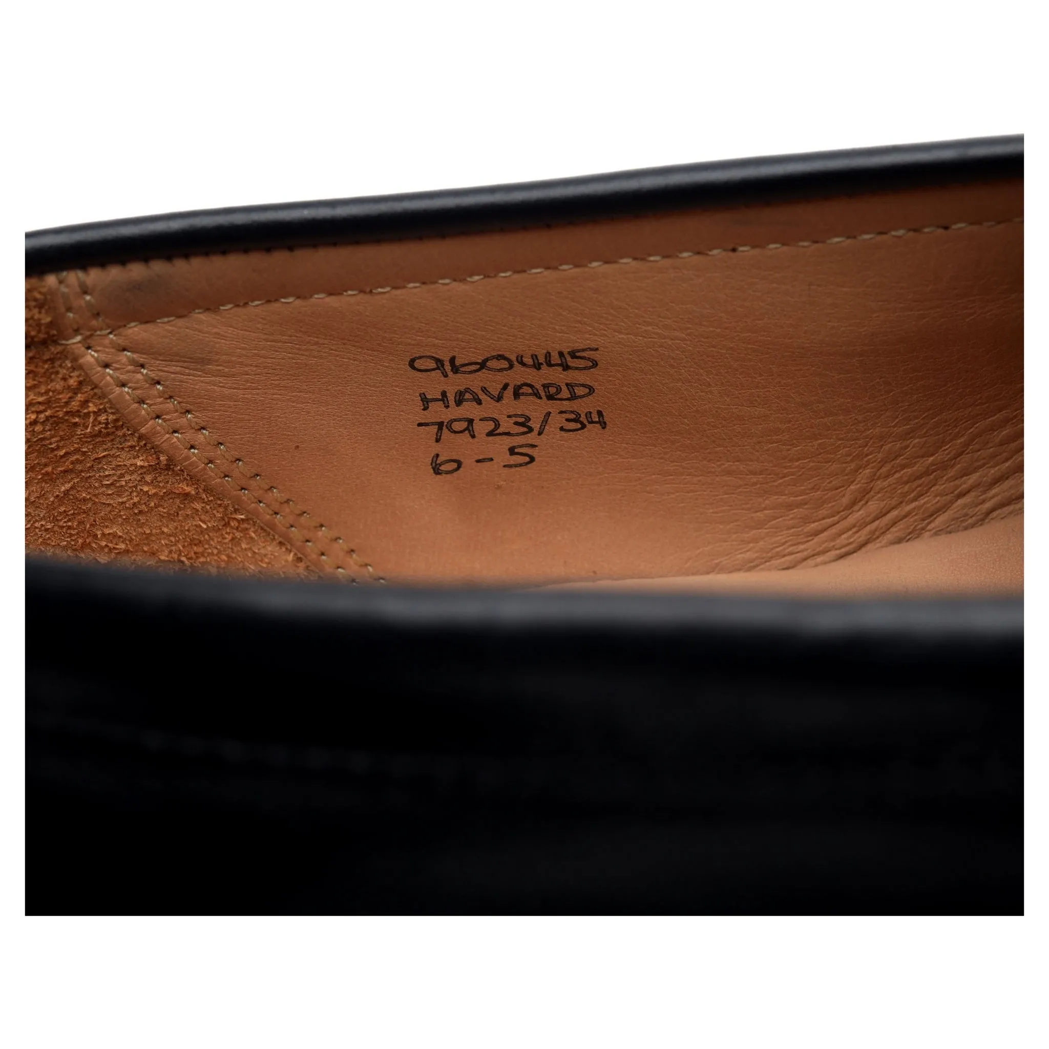 'Harvard' Black Leather Loafers UK 6