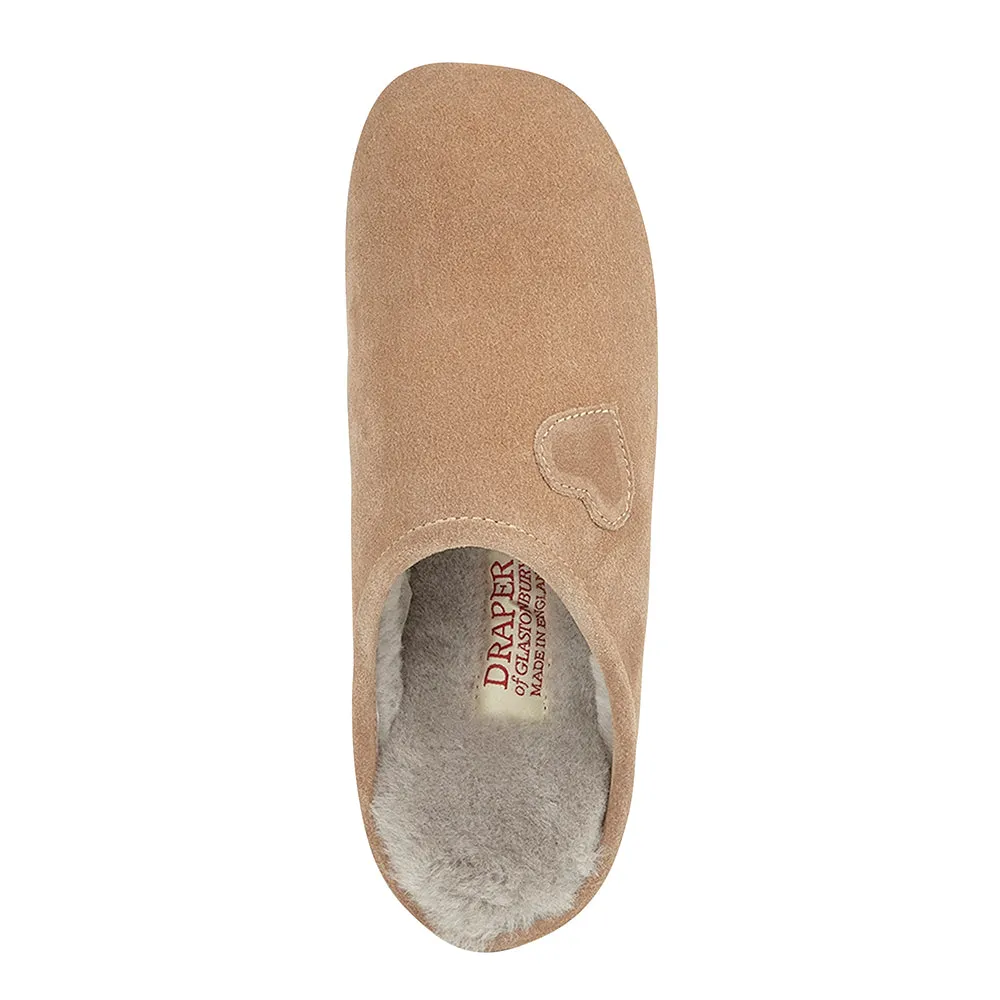 HEART Womens Sheepskin Mule Slippers