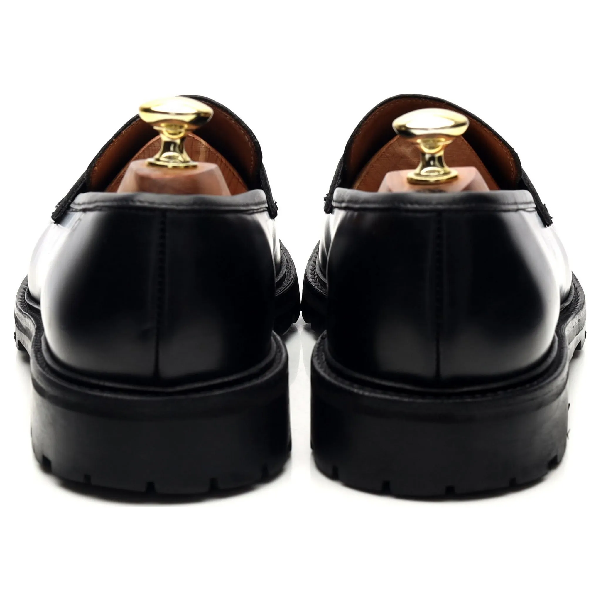 'Henley 3' Black Leather Loafers UK 7.5 E