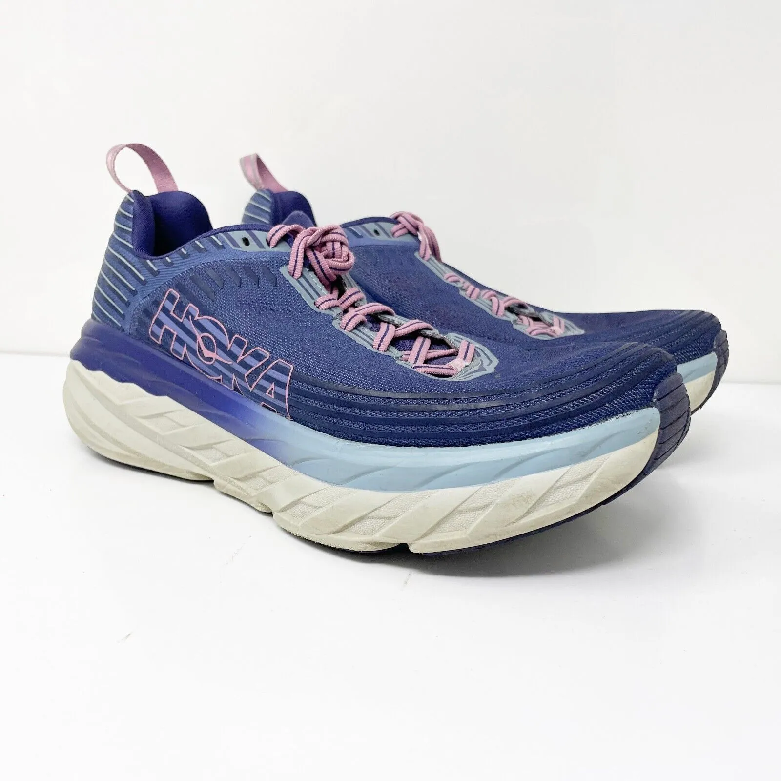 Hoka One One Womens Bondi 6 1019270 MBRB Blue Running Shoes Sneakers Size 11