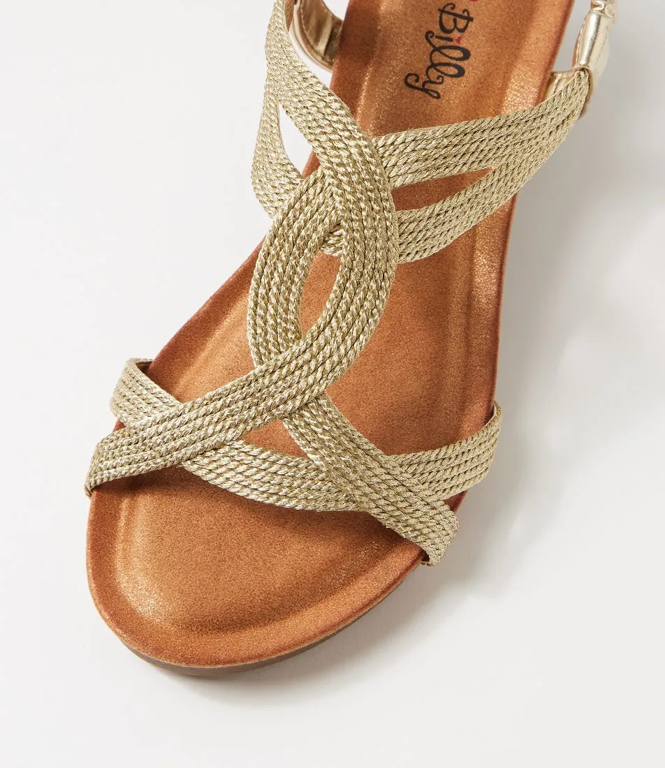 I LOVE BILLY Baveri Gold Mix Sandals