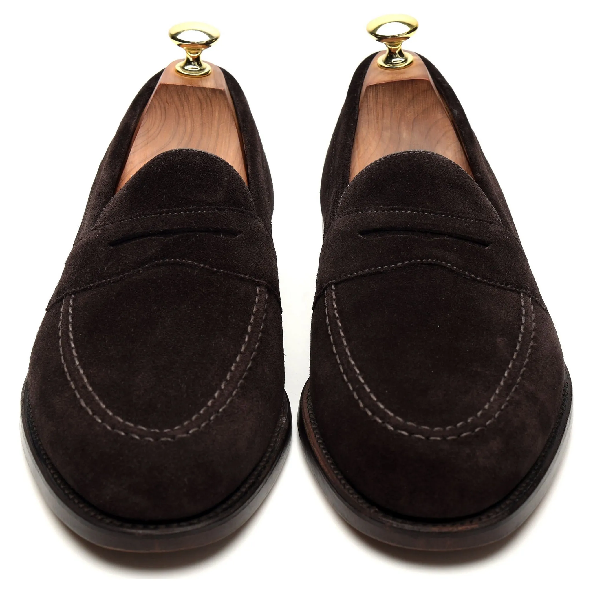 'Imperial' Dark Brown Suede Loafers UK 7 F