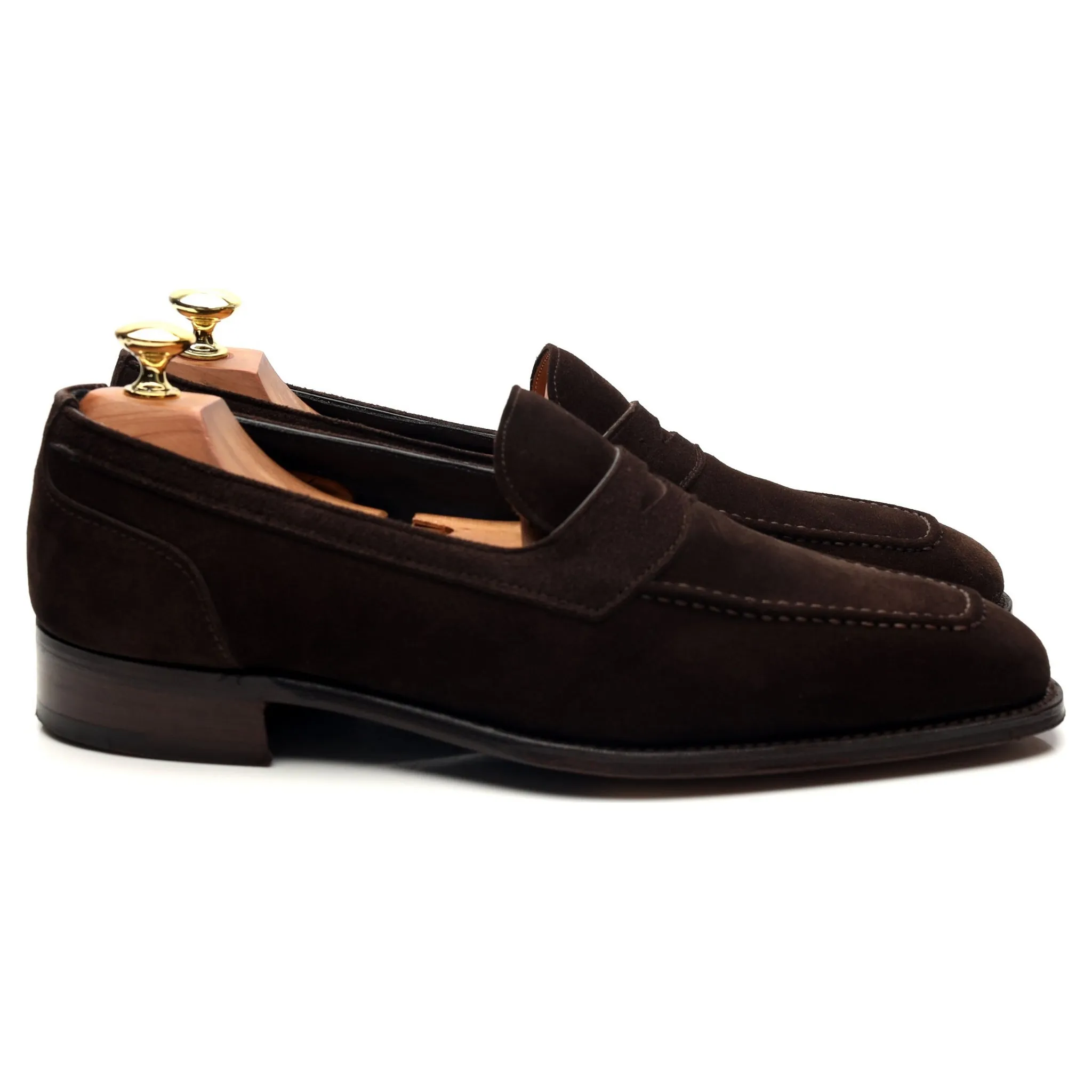 Imperial 'Saxon' Dark Brown Suede Loafers UK 8.5 F