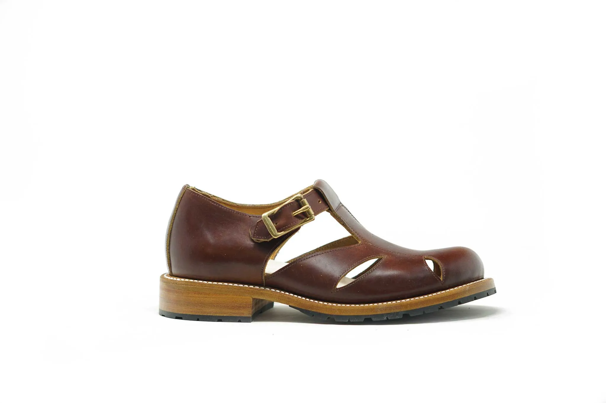 Italian Gurkha Sandals Mahogany