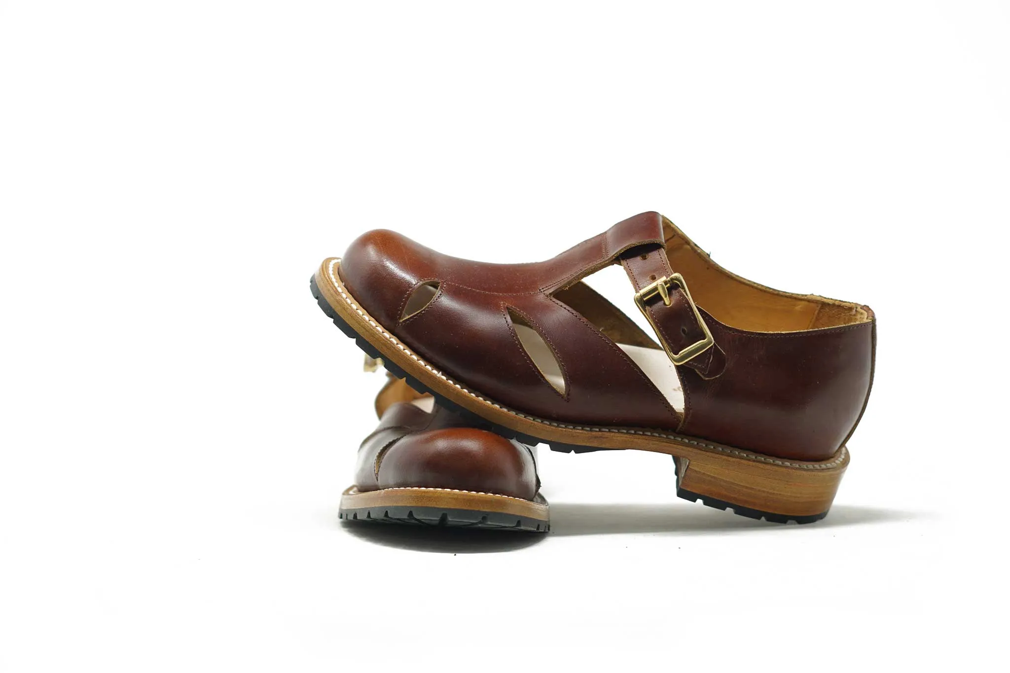 Italian Gurkha Sandals Mahogany