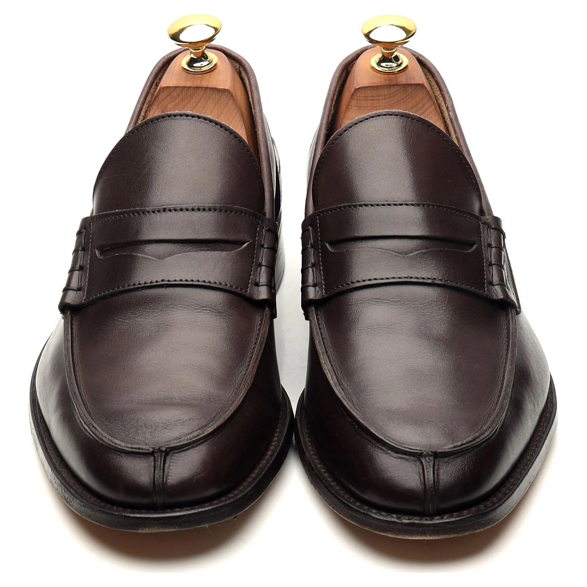 'Jake' Dark Brown Leather Loafers UK 6.5