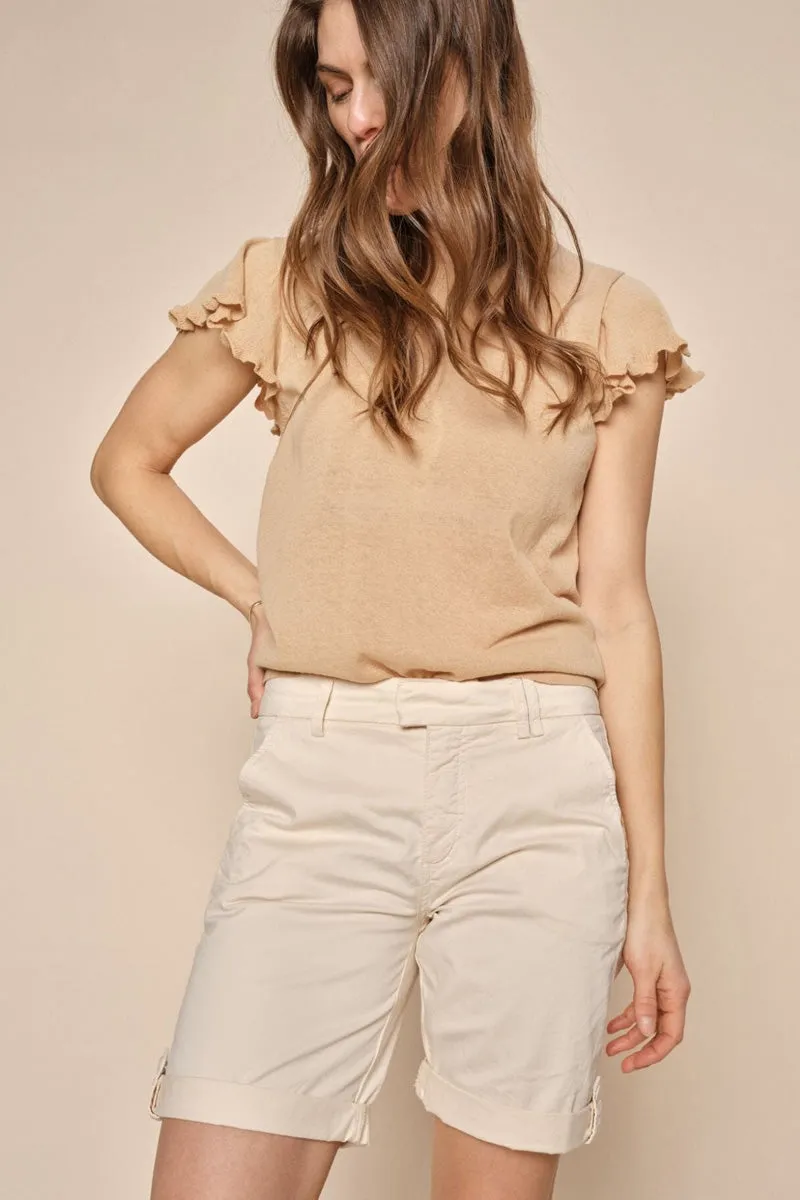 Jolanda Chino Shorts | Pearled Ivory | Shorts fra Mos Mosh