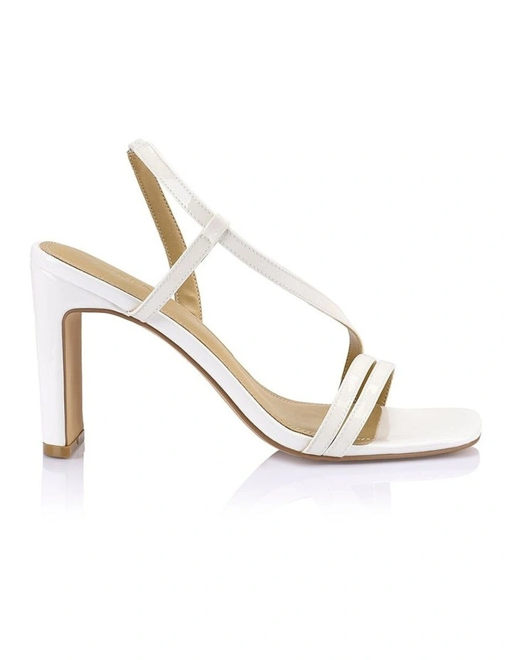 Kamino Sandals Chalk Patent Heeled in White